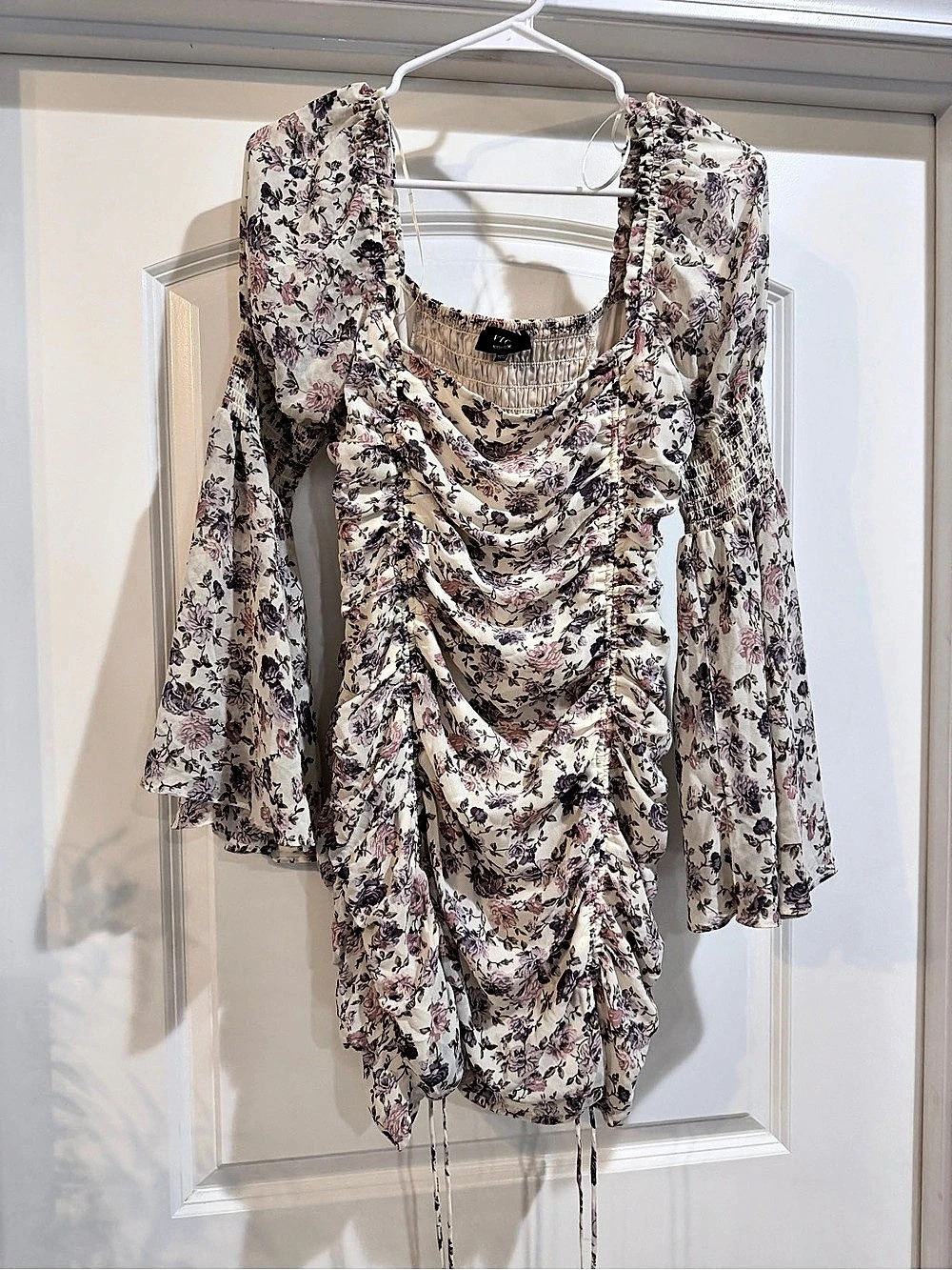 VICI Floral Mini Dress Cream & Pink Medium
